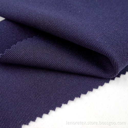 Niebieski DZI poliester Spandex dzianina Ribbed z recyklingu